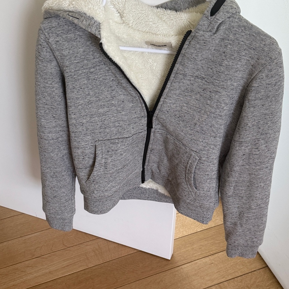 Zadig & Voltaire Gray Sherpa Hoodie